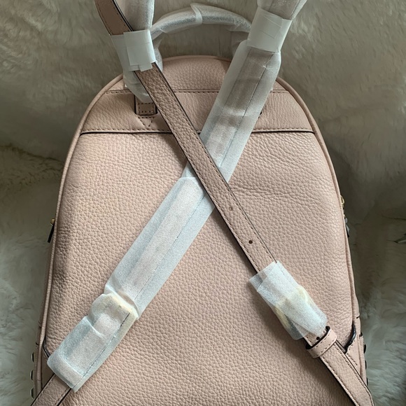 New NWT MICHAEL KORS RHEA ZIP PYRAMID STUD LMD BACKPACK TRAVEL SCHOOL Ballet - Picture 3 of 11